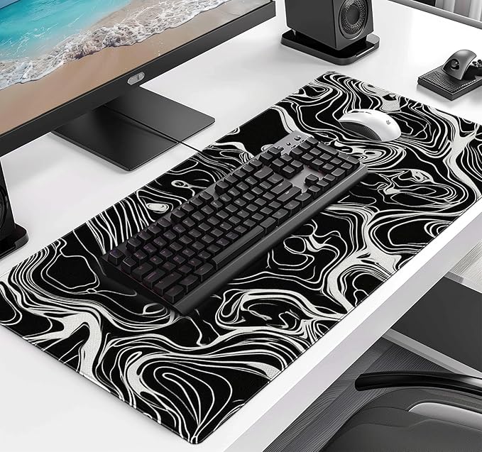 Minimalist Abstract Line XL Mouse Pad Suitable for Home Office and Study Keyboard Mouse Pad 35.4 x 15.7 x 0.12 Inches