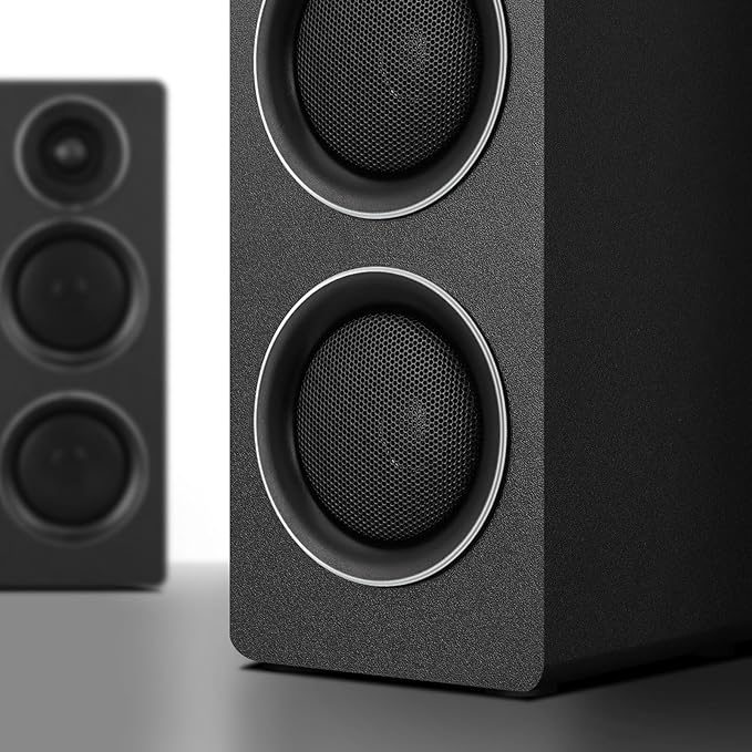 Computer Speakers with Subwoofer 2.1 Gaming Speaker System for Desktop PC 8 Deep Bass Bluetooth 5.3 AUX/RCA/Optical/Coaxial Surround Sound for PC/Monitor/TV - Black