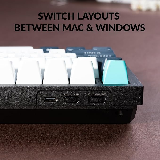 Keychron Q3 Max Wireless Custom Mechanical Keyboard Full Aluminum 2.4 GHz Bluetooth QMK TKL Layout RGB with Hot-swappable Gateron Banana Switch Compatible with Mac Windows Linux
