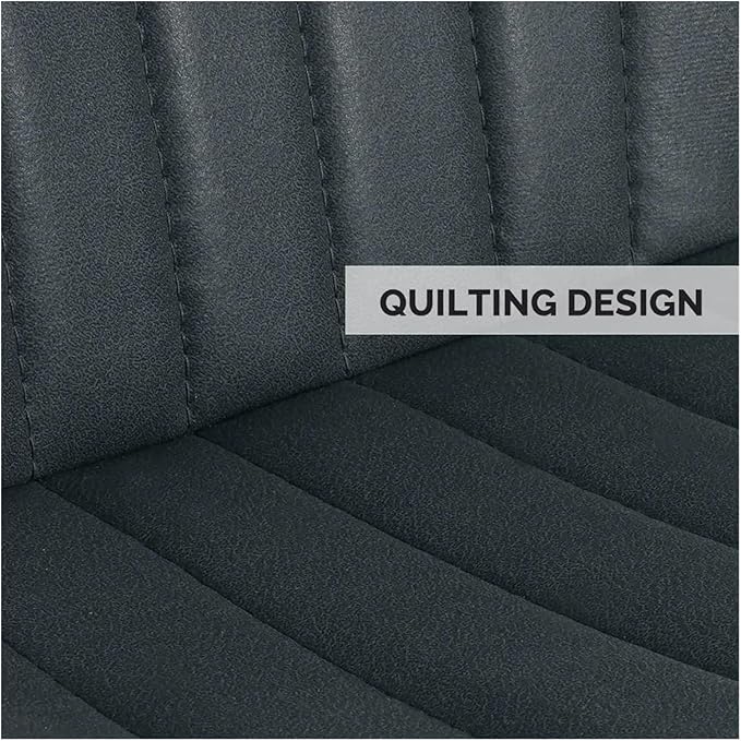 Adjustable Office Computer Chair with Armrest 1pcs Thick Comfy Upholstered Kitchen Dining Chairs with Curved High Backrest