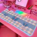 JMIYAV Pink Bow RGB Gaming Mouse Pad 31.5x12In PC XL Large Extended Glowing Led Light Up Desk Pad Non-Slip Rubber Base Computer Cute Mousepad Mat Desk Accessories Gaming Setup 49-9894