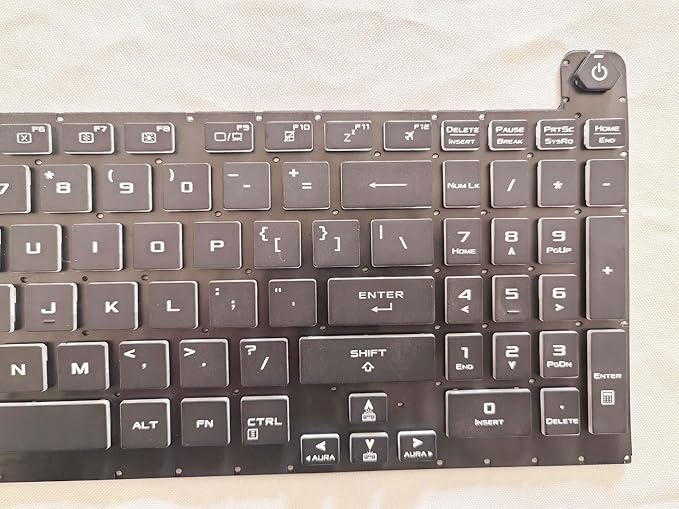 New Replacement US&ampEnglish Backlit Keyboard for ASUS ROG Strix G731 G731GT G731GU G731GV G731GW Laptop Black with RGB Colorful Backlight [Not Per-Key]