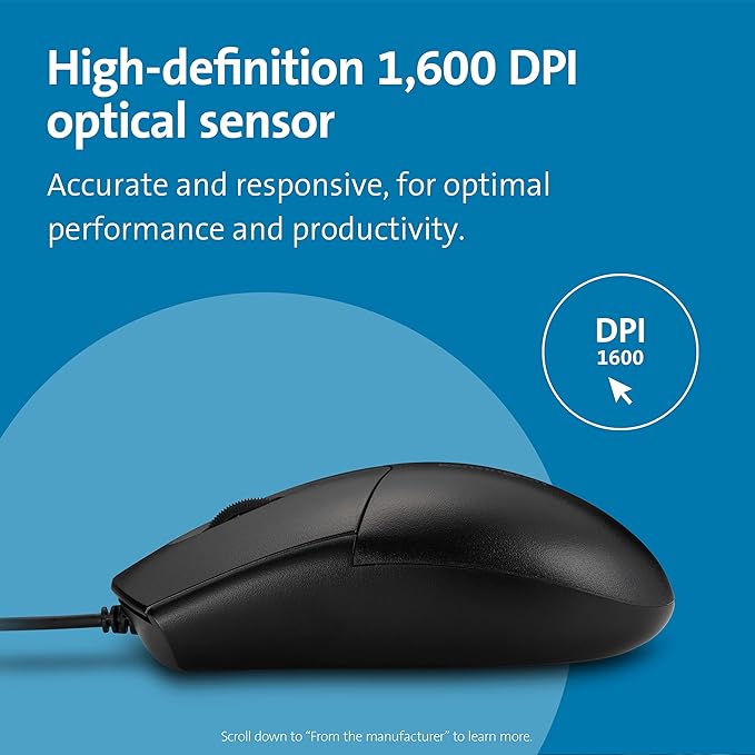 Kensington Pro Fit Washable Wired Mouse (K70315WW)