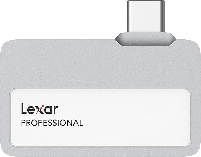 Lexar 2TB Professional Go Portable SSD Supports Apple 4K 60fps ProRes Up to 1050MB/s USB 3.2 Gen 2 Rugged IP65 Ultracompact Compatible w/iPhone 15/16 (Not 17) External SSD (LSL400X002T-RNSNU)