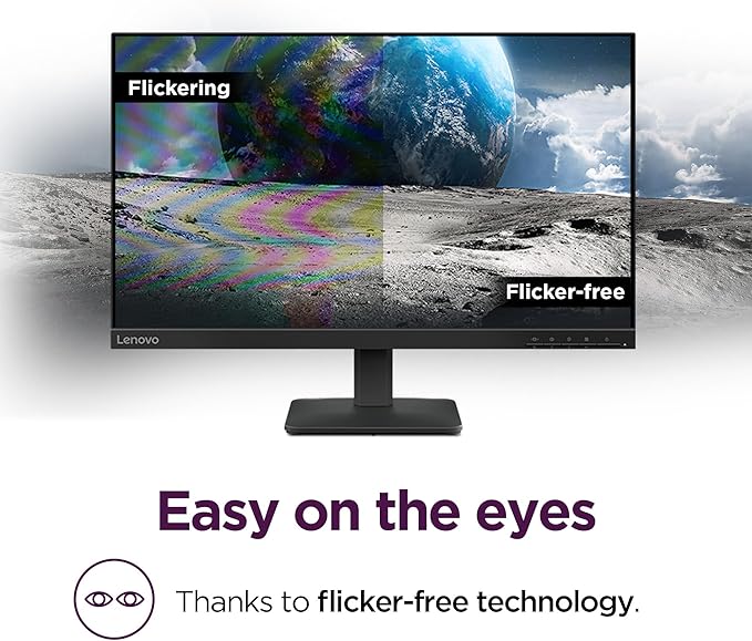Lenovo L24-4e - Office Monitor - 23.8 FHD IPS Display - 100Hz Refresh Rate - 4 ms MPRT - 99% sRGB - Raven Black - Tilt Stand