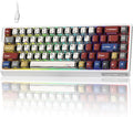SK68 65% Gaming Keyboard Wired Backlit Mini Keyboard w/100% Hot-Swap Socket 68 Keys Aluminum Gaming Wired Keyboard for PC Laptop Game