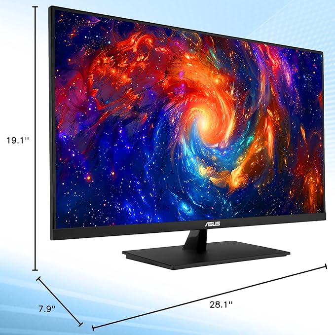 ASUS 31.5 4K HDR Monitor - UHD (3840 x 2160) 99% sRGB HDR-10 Adaptive-Sync Speakers Flicker Free Eye Care - Blue Light Filter DisplayPort &amp 2 x HDMI Tilt Adjustment Wall Mountable Black