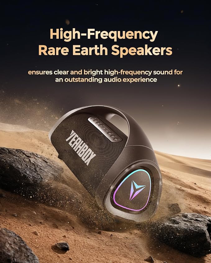 Sonic Boom MAX 300W Max Large Bluetooth Speaker Loud Massive Bass IPX66 Waterproof Party Portable Speaker with Subwoofer/EQ/Fast Charge Outdoor Wireless Speakers