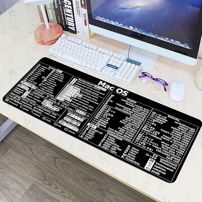 Mac os Shortcuts Word/Excel (for Mac) Mouse Pad Mac OS Candlesticks Reversal Indicators Mouse mat Chart Patterns Stock Market Day Trader Crypto Gift Trader Investor Gift Desk Mat Large Gaming KMH