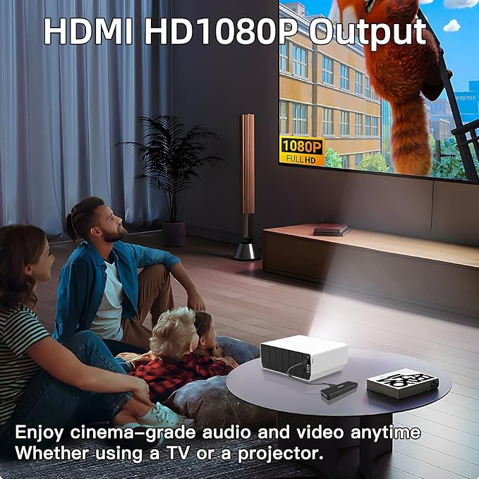 Digital Converter Box for TV1080P ATSC tv Tuner Box with hdmi Output and 3RCA Cables Hidden Behind TVwith Power Adapter2-in-1 RemoteTV Program Recording&ampPlaybackUSB Media Player