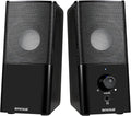 H21 Classic Computer Speakers for Desktop PC Full Stereo Sound USB-Powered Gaming Speaker with 3.5mm Aux Multimedia for Laptop/Desktop/Tablets/Phone(Black