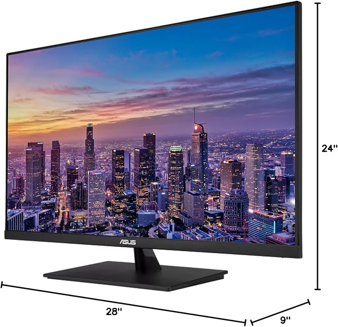 ASUS VP32AQ 32-inch 1440P 2K WQHD 100% sRGB Frameless LCD Professional Monitor 2-Pack Bundle with FreeSync Eye Care Plus HDR10 DisplayPort HDMI Integrated Speaker Desk Mount Dual Monitor Stand