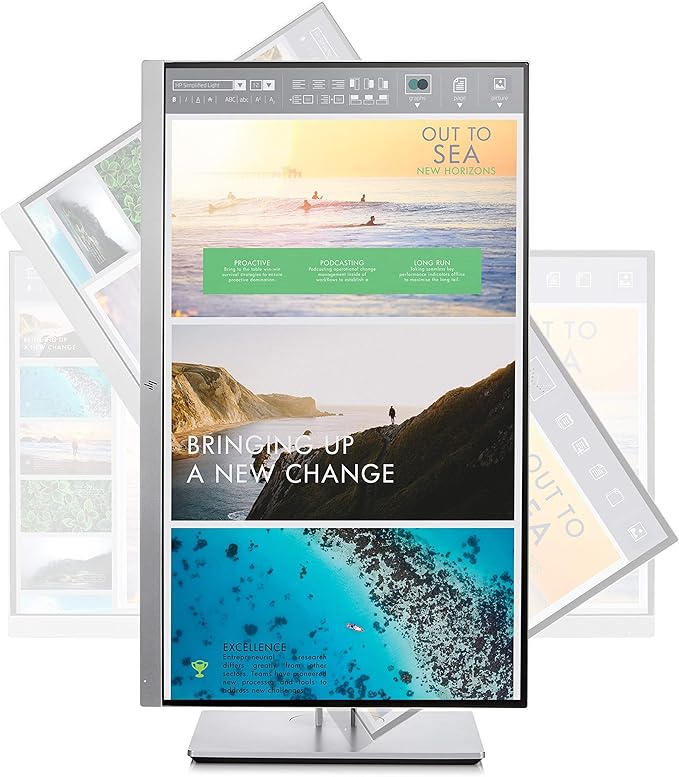 HP EliteDisplay E233 23-Inch Screen LED-Lit Monitor Silver (1FH46AA#ABA) (Renewed)