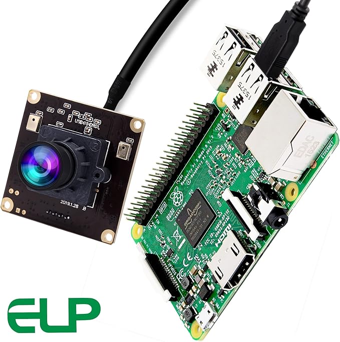 ELP 4K USB Camera Module with Microphone for Computer - 8MP Industrial Lightburn Camera IMX317 - 100 No Distortion Lens
