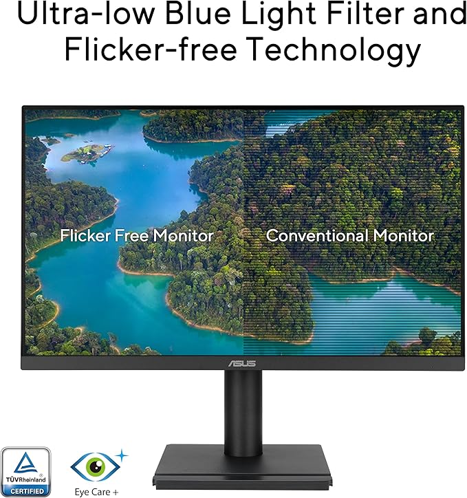 ASUS VA249QGS 24 Class Full HD LED Monitor - 16:9 - Black - 23.8 Viewable - in-Plane Switching (IPS) Technology - LED Backlight - 1920 x 1080-16.7 Million Colors - Adaptive Sync - 350 Nit - 1 ms -