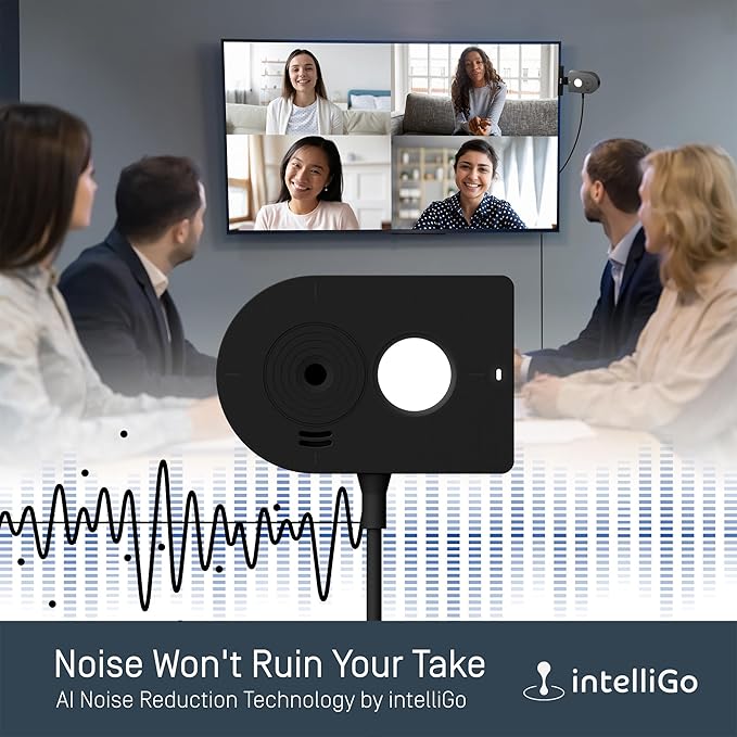 IPEVO MP-8M Multi-Purpose 4K USB 1080P Webcam Microphone with AI Noise Reduction Flexible mounting Options for Video Calls Gaming Streaming Conferencing Hybrid Work Streaming Vlogging