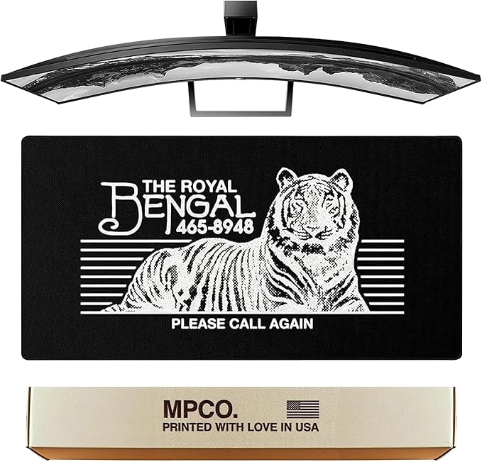 MPCO. Original Large Gaming Desk Mat – 36 x 17 Aeroglyde OZGMX Royal Bengal Black Full Desk Mouse Pad for Smooth Precision – Non-Slip Washable Extra-Large PC Mouse Pad for Gaming Sessions