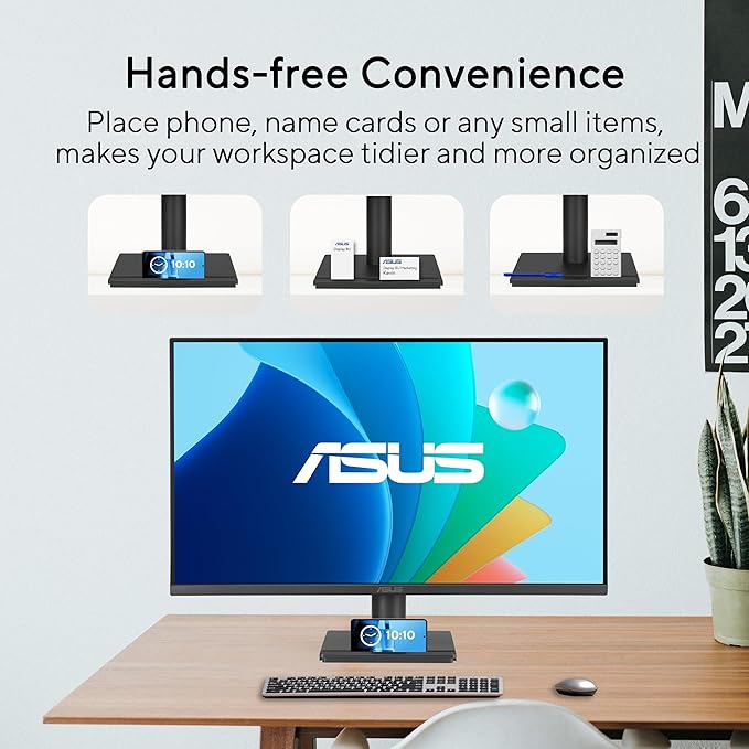 ASUS 27 1080P Eye Care Monitor (VA279HG) - IPS Full HD 99% sRGB Frameless 120Hz 1ms Adaptive-Sync HDMI VGA Low Blue Light Flicker Free Wall Mountable 3 yr Warranty