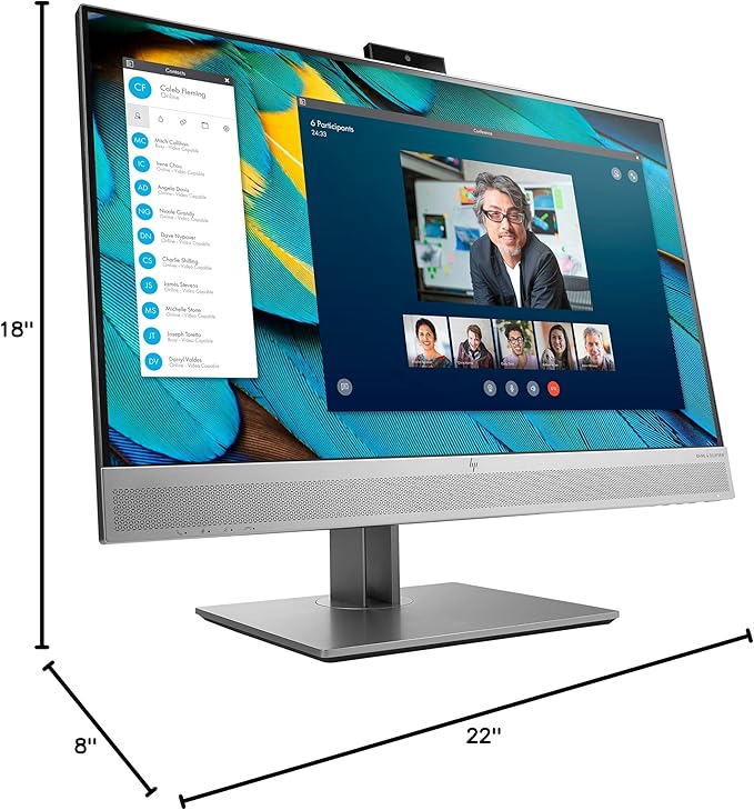 HP EliteDisplay E243m LED Display 60.5 cm (23.8) Full HD Flat BlackSilver