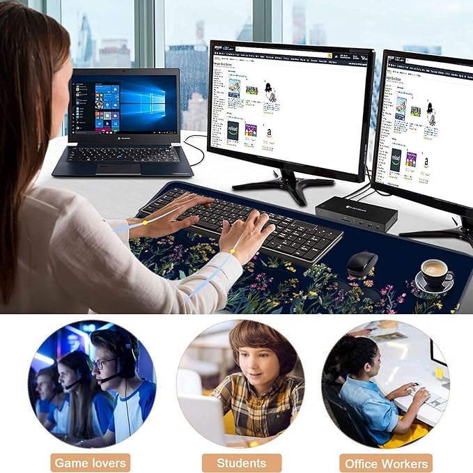 Keyboard Wrist Rest and Mouse Pad with Wrist Support Set Ergonomic CoasterMemory FoamEasy Typing Pain ReliefLarge XL Desk Mat 31.5x 11.8Garden Flowers
