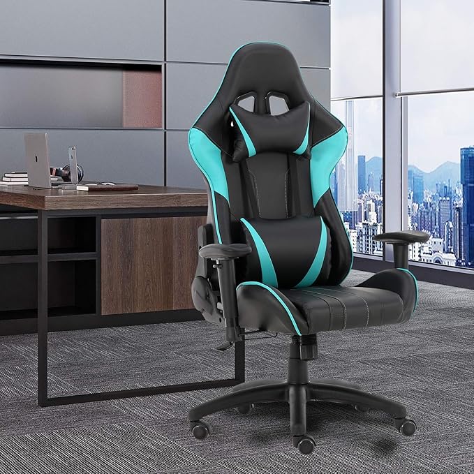 Video Gaming Chairs Most Comfortable Kids Spinning Computer Gaming Chairs Ergonomic Armchair Nice Office Chair (Black/Blue-a)