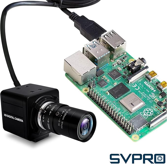 SVPRO 260fps High Speed Glof Swing Camera 1080P 60fps Manual Focus Computer Webcam with 5-50mm Lens 10X Optical Zoom Close-ups for Windows Linux MacOS Android Raspberry Pi