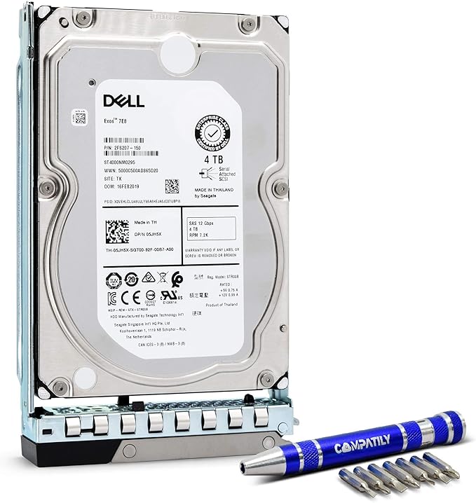Dell 400-ATKL - Dell 4TB 3.5 Nearline SAS 7.2K 12Gb/s Hard Drive