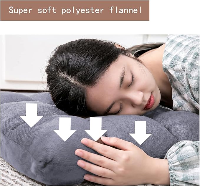 FLOGUOR Indoor 5-Position Adjustable Floor Chair with Back Support Folding Padded Gaming Sofa Chair Lounge Chair for Adults Video Gaming Perfect for Meditation Reading QL050-GR