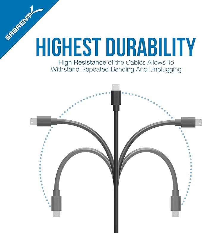 SABRENT 13 Port High Speed USB 2.0 Hub with Power Adapter and 2 Control Switches with Micro USB Cable 6Pack 3FT