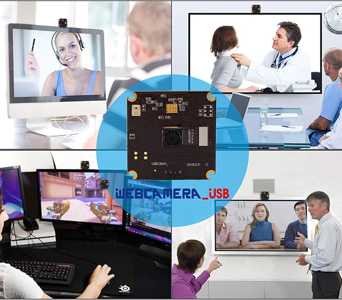 13mp USB Camera Module with Microphone Autofocus Audio Video Webcam Board for Computer Mini UVC USB2.0 PC Camera Industrial Embedded USB with Camera IMX214 Lightburn Camera for Laptop Jetson Nano