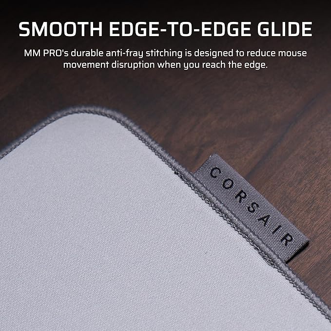 Corsair MM PRO Control Cloth Large Gaming Mouse Pad – Esports-Tuned Surface for Precision &amp Micro-Adjustments 4mm Thick Non-Slip Base Durable Stitched Edges – Gray