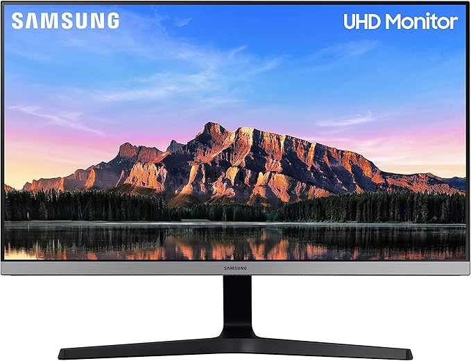Samsung 28 inch (70.8 cm) 4K UHD Monitor with Bezel Less Design and IPS Display Panel (Dark Blue Gray) - LU28R550UQWXXL