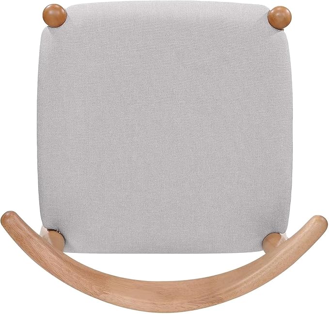 Adjustable Office Computer Chair with Armrest 1pcs Beige Modern Style Rubberwood Fabric Finish Solid Back Dining Chairs