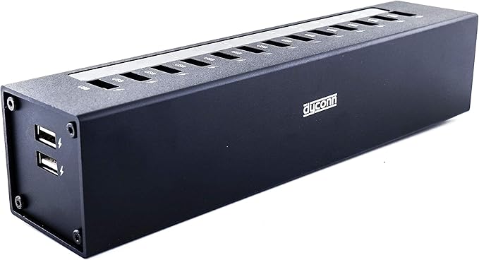 PowerHub SuperSpeed 15 Port (13 Data/Charging + 2 Charging Only Ports) Industrial Grade USB 3.0 Hub with Mounting Brackets (HUBC13B)