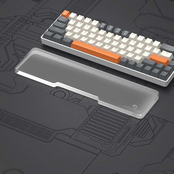 SELORSS Acrylic Keyboard Wrist Rest - Compact 60% Keyboard- Mechanical Keyboards Ergonomic Palm Rest for Computer KeyboardAnti-Slip BaseWrist Pad for LaptopOffice &amp Home-Easy Typing