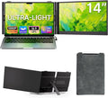 Laptop Screen Extender - 14” Ultra Thin and Light Travel Monitor for Laptop FHD 1080P Portable Second Monitor IPS Screen Display Plug &amp Play for Mac Windows Android iOS