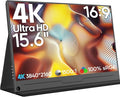 4K Portable Monitor 15.6 3840x2160 UHD USB-C HDMI Laptop Monitor 100% Adobe RGB IPS Computer Gaming Display HDR Travel Screen w/Speakers for Laptop Xbox PS5 Switch PC Phone