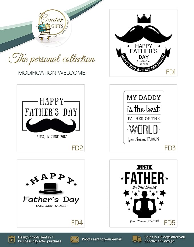 Personalized Father's Day Leather Mouse Pad Customized Father's Day Mouse Pad with Wrist Rest Support