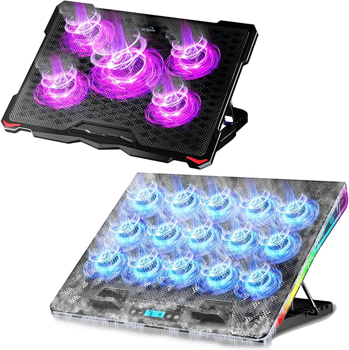 AICHESON S035 Purple Laptop Cooler and Gaming Laptop Cooling Stand AA2 Set