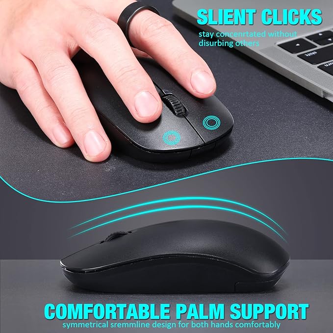 Kingdder 10 Pack Mouse for Laptop 2.4G Computer Mouse 1000 DPI Optical with USB Receiver Bulk Compatible with Windows PC Computer Laptop