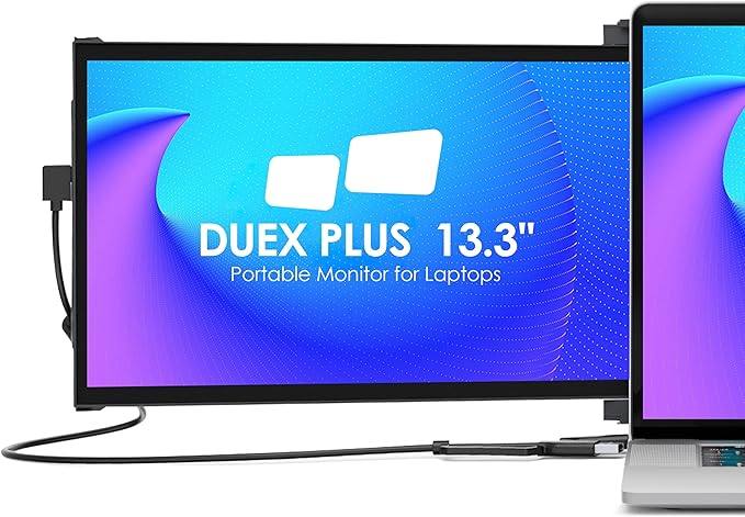 New Mobile Pixels Duex Plus Portable Monitor 13.3 Full HD 1080P IPS Dual Laptop Monitor USB C/USB A Plug and Play Portable DisplayWindowsMacAndroidSwitch Compatible