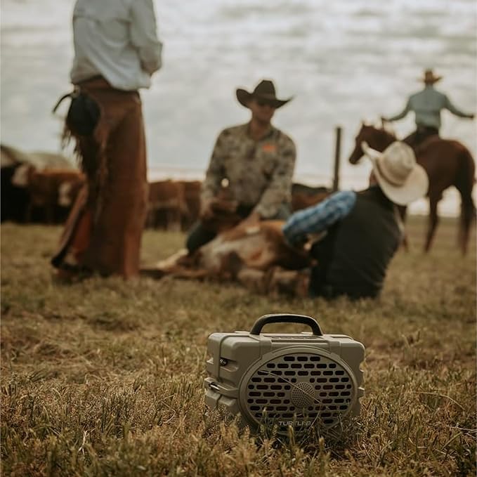 Turtlebox Original Gen 3: Portable Outdoor Bluetooth Speaker – Ultra-Loud (120dB) Waterproof (IP67) Rugged Impact-Resistant 3-Day Battery | Party Mode: Unlimited Pairing for Stereo Sound Tan