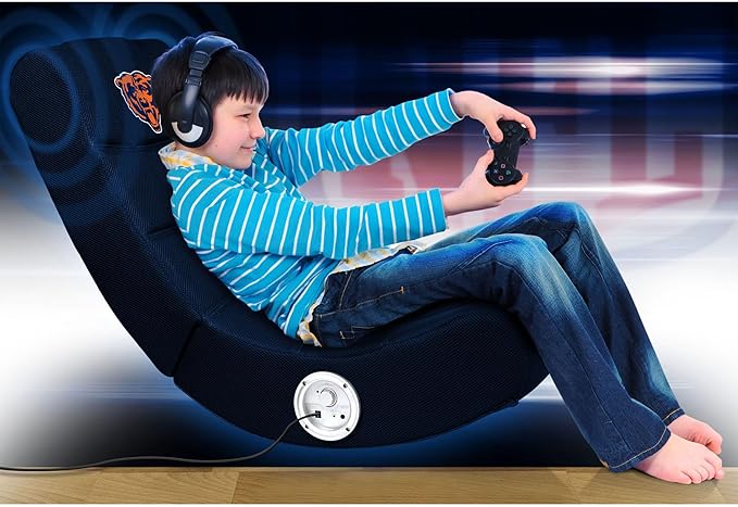 Imperial Blue Chicago Bears Video Chair with Bluetooth