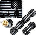 Mouse Pad Keyboard Wrist Rest Wrist Support Combo+Coaster [4-in-1] American Flag Theme Easy Typing Pain Relief Memory Foam Gel Elbow Cushion Mouse pad Set for Computer Laptop Office Home