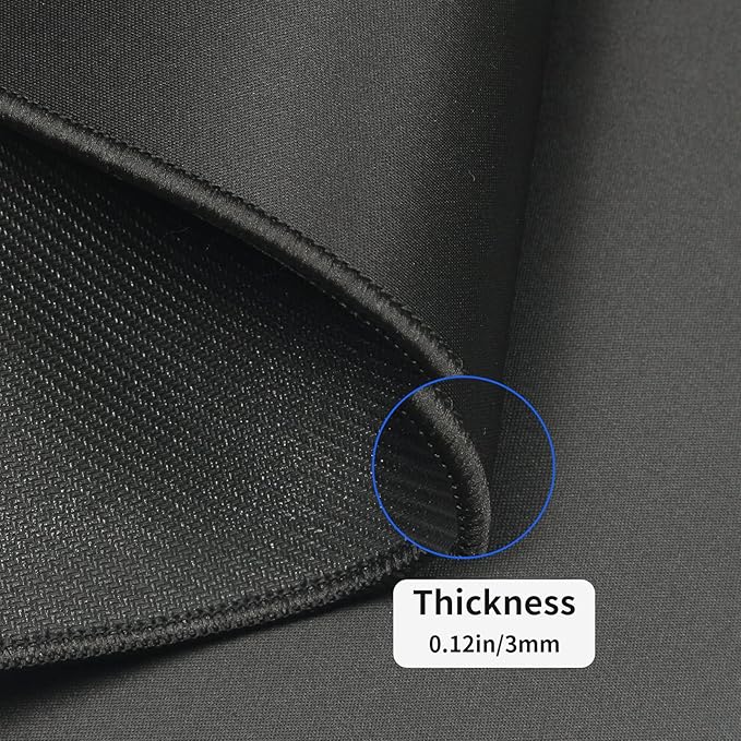 Large Mouse Pad 36x17 in Gaming Mouse MatWaterproof and Non-Slip Desktop Pad for Computer KeyboardBlackXL