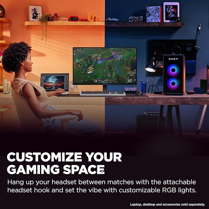 HP OMEN 24.5 inch FHD 360Hz Gaming Monitor FHD Display (1920 x 1080) IPS Panel Technology VESA DisplayHDR 400 1ms GtG (with Overdrive) NVIDIA G-SYNC Compatible Black OMEN 25 (2025)