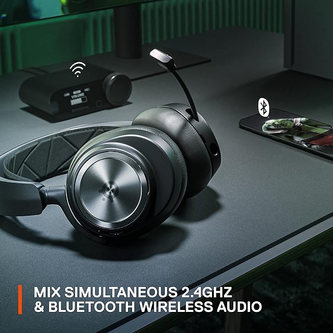 SteelSeries Arctis Nova Pro Wireless Xbox Multi-System Gaming Headset - Premium Hi-Fi Drivers - Active Noise Cancellation Infinity Power System - Stealth Mic - Xbox PC PS5 PS4 Switch Mobile
