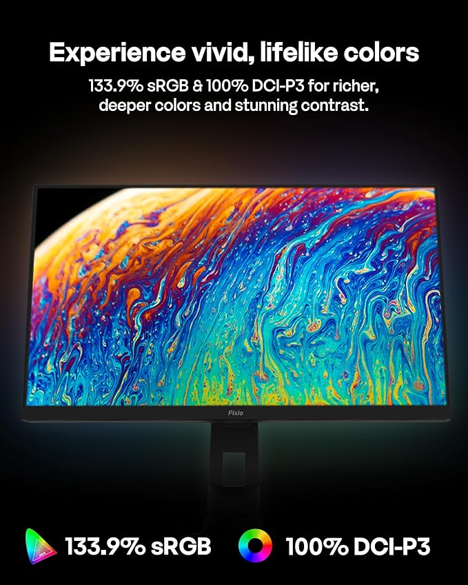 Pixio PX248 PRO V2 24 inch 200Hz Refresh Rate FHD 1080p Resolution Fast IPS Panel 1ms GTG Response Time Gaming Monitor