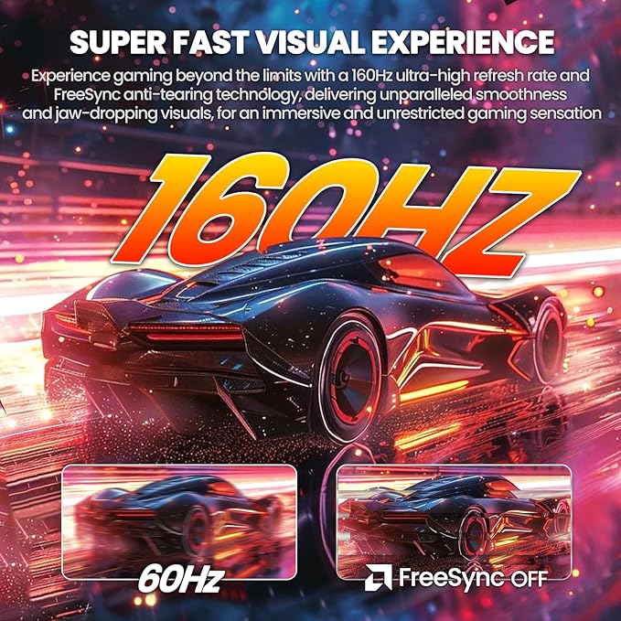 CRUA 32 Curved Gaming Monitor 4k UHD(3840 * 2160P) VA Screen 1500R 144Hz/160Hz Computer Moniter Supports AMD Freesync 120% sRGB Built-in Speakers Wall Mountable Installs(HDMI 2.1/DP 1.4)-Black