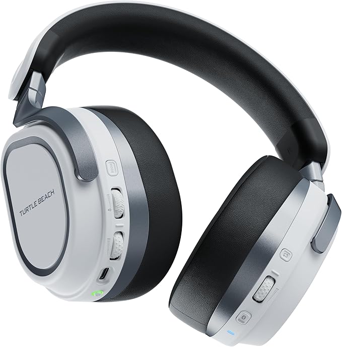 Turtle Beach Stealth 700 Gen 3 Wireless Multiplatform Amplified Gaming Headset for PS5 PS4 PC Mobile – 60mm Drivers AI Noise-Cancelling Mic Bluetooth 80-Hr Battery Dual Transmitters – White